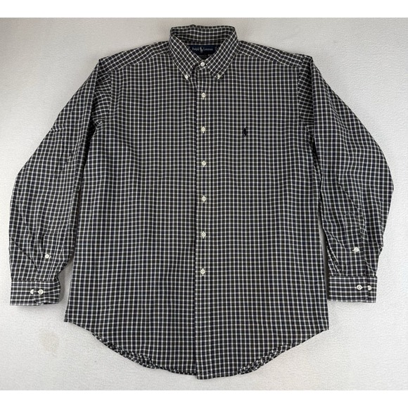 VTG Ralph Lauren Yarmouth Men's 16 1/2 34/35 Plaid Long Sleeve Button Down Shirt - Picture 3 of 7